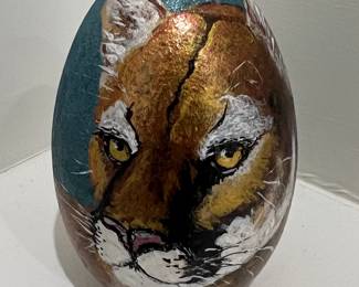 Hand painted egg by Valdora Ward