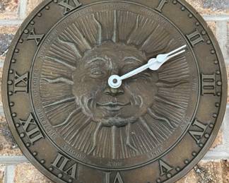 Metal sundial clock