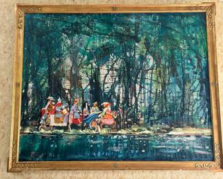 Large Donald Kramer oil painting