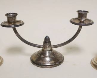 1077	STERLING SILVER WEIGHTED CANDLESTICKS
