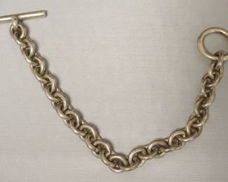 1241	MICHEL PLUMAIL STERLING SILVER CHAIN BRACELET, APPROXIMATELY 7 3/4 IN L, 1.58 TOZ
