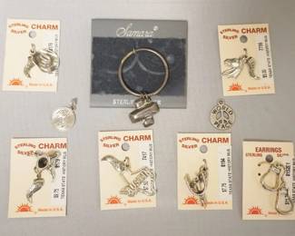 1246	STERLING SILVER CHARMS INCLUDING SOUTHWESTERN
