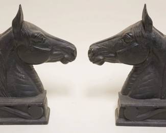 1027	METAL CRAFTERS CAST METAL HORSE BOOKENDS *THE STALLION*, 1954, APPROXIMATELY 3 IN X 8 IN X 9 1/2 IN
