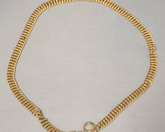 1216	GOLD CHAIN LINK NECKLACE, TESTS BETWEEN 14 & 18K, 14.72 DWT
