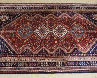1155B	SMALL PERSIAN THROW RUG, APPROXIMATELY 53 IN X 89 IN
