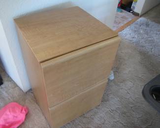 2 Drawer Wood Filing Cabinet