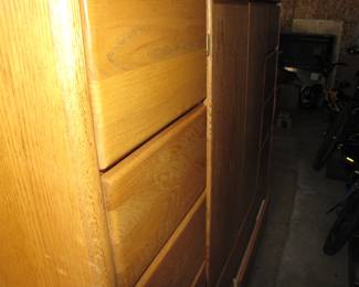 Very Large Dresser/Cabinet - 4 Small Drawers, 4 Medium Drawers, Shelves - 60"x55.5"x17.5"