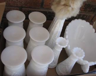Milk Glass Set