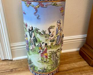 Embossed Chinese vase $125
19 tall