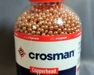 Crosman CO2 Powerlet Cartridges, Approx Qty 100, And Crosman Copperhead BBs, 6000 Ct Bottle