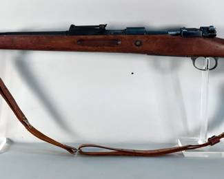 Unknown Make Unknown Model .308 Cal Bolt Action Rifle SN# 6394, Leather Sling