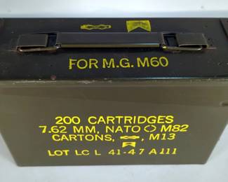 5.56mm Ammo, Approx 561 Rds In 10-Rd Clips, In Metal Ammo Box
