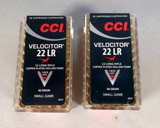 Winchester Wildcat And CCI Velocitor And Mini-Mag .22 LR Ammo, Approx 700 Rds, And Piney Mountain Green Tracer .22 LR Ammo, Approx 50 Rds