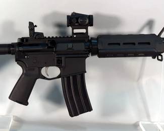 Palmetto State Armory PA-15 5.56 Nato Rifle SN# SCD728396, Crossfire Red Dot Sight, Flip Up Rear Sight, Adjustable Stock