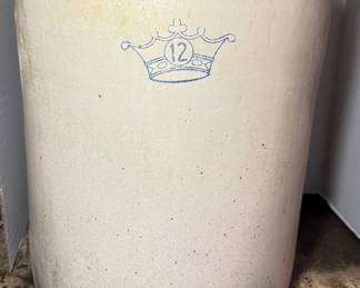 12Gallon Blue Crown Crock 1 In Basement 