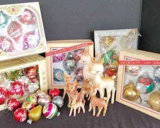 Shiny Brites, Reindeer, And More Vintage Glass Ornaments