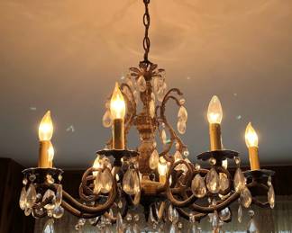 Gorgeous Brass Toned Chandelier