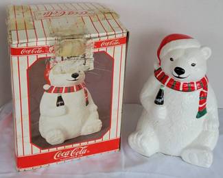 CocaCola Polar Bear Cookie Jar