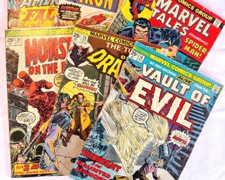 Vintage Marvel Comics Captain America, Iron Man,  More