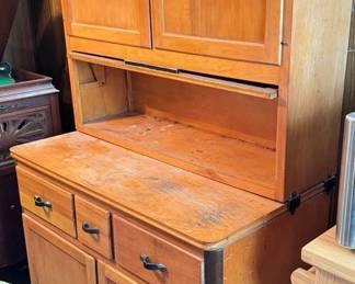 Vintage Wooden Hoosier Cabinet