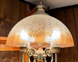 Vintage Swag Lamp Chandelier Plugs In