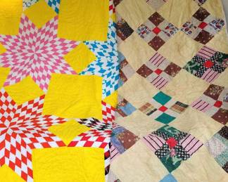 2 MachineMade  Hand Stitched Quilts