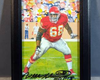 Will Shields (HOF) Kansas City Chiefs Autographed Limited Edition 2015 Hall Of Fame Induction Art Collection Image, Tristar COA Sticker, 7" H X 5" W