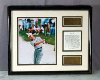 Ernie Els US Open Champion, Signature Stamp And Picture, 12" X 15"