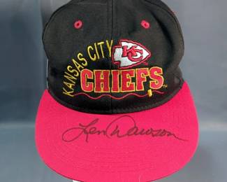 Len Dawson (HOF) Kansas City Chiefs Signed Hat, JSA COA Sticker And COA Card