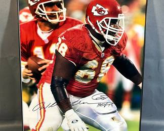 Will Shields (HOF) Kansas City Chiefs Autographed Photo, Shwartz Sports Memorabilia COA Sticker And COA Card, 20" X 16"
