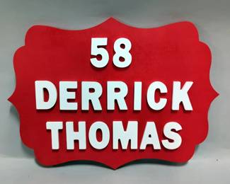 Derrick Thomas (HOF) Wall Art Plaques, Qty 2, And Derrick Thomas decor, Needs Repair