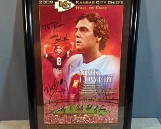 Nick Lowery Kansas City Chiefs Autographed Photo, 19" X 13"