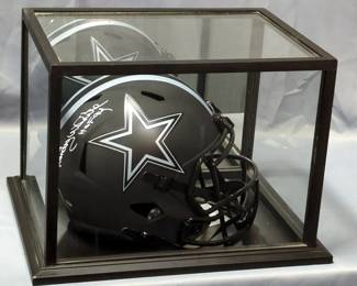Randy White (HOF) Dallas Cowboys Autographed Eclipse Black Helmet, Schwartz Sports Memorabilia COA Sticker, In Display Case