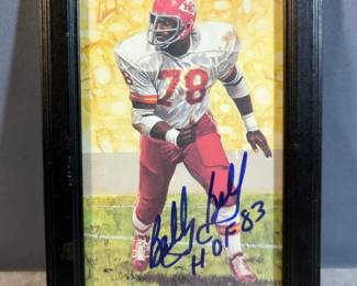 Bobby Bell Kansas City Chiefs (HOF) Signed Art, Hall Of Fame Induction Year Art Collection Limited Edition, Tri-Star COA Sticker, 7" X 5"