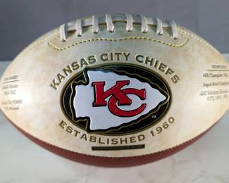 Marcus Allen (HOF)Kansas City Chiefs History And Accomplishments Limited Edition Autographed Football, On Display Stand