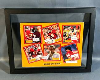 Kansas City Chiefs Autographed Collage Including Art Still, Otis Taylor, Marv Levy (HOF), And More See Description, 12" X 15"