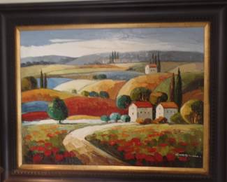 UU. approx. size 5'x4' Tuscan scene  priced  $1.150 buy now $450