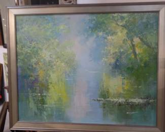 1C. 5'x4' oil on canvas Spring Day priced $1800 buy now $700.....sold