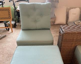 Wicker Style,  Any Weather Chair & Ottoman