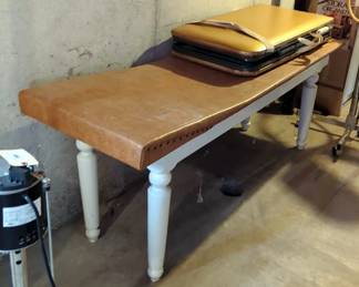 Vintage Physicians Examination Table, 30" x 72" x 24", And Collapsible Table