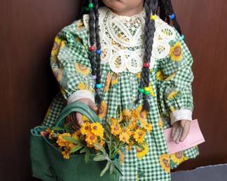 Ashton-Drake Porcelain Cute As A Button 11" Doll, Andrea Jansen German Dolls, Qty 2, And 22" Doll With Braids