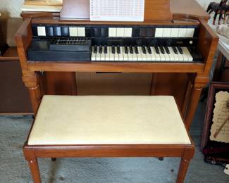 Hammond Electric Chord Organ, Includes Manual, "Polar Reverberation" Kit, Sheet Music, And Bench