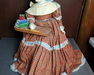 Wilma 1986 23" China Doll, In Wood Desk
