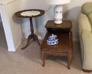 pair of Mid Century Modern 2 tier end tables $125. each