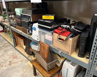 Stereo equipment, camera equipment, dehumidifier, Xbox, vinyl, polaroids