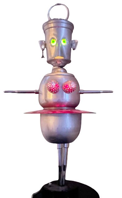 Vintage Jim Bauer Lady Robot Lamp