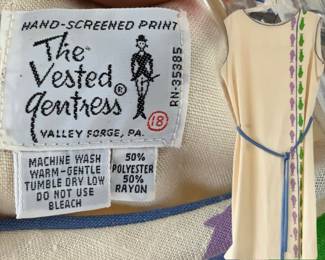 The Vested Gentress Vintage Dress Fish Print