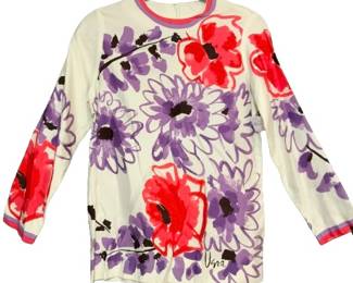 1960s VERA flower print top