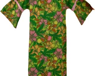 1970s Hawaiian Gown with Pink Details
