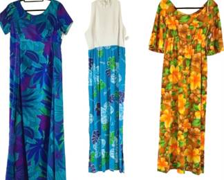 Pomare and Sun Fashions Hawaiian Dresses 1960s and 70s
